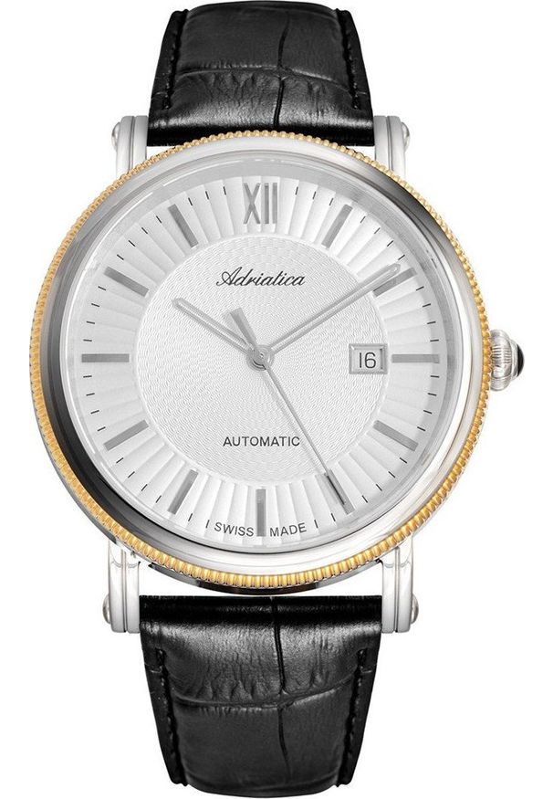 Zegarek Adriatica Zegarek męski Adriatica A8272.2263A czarny. Kolor: czarny