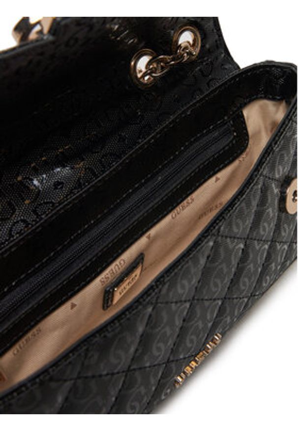 Guess Torebka HWGG95 22210 Czarny. Kolor: czarny. Materiał: skórzane