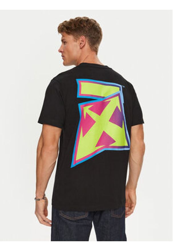 OFF-WHITE - Off-White T-Shirt OMAA027F22JER0071070 Czarny Regular Fit. Kolor: czarny. Materiał: bawełna