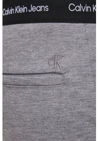 Calvin Klein Jeans spodnie dresowe męskie kolor szary gładkie. Kolor: szary. Materiał: dresówka. Wzór: gładki #2