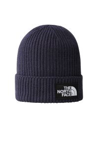 Czapka The North Face Logo Box Beanie 0A3FJX8K21 - granatowa. Kolor: niebieski. Materiał: akryl. Wzór: aplikacja. Styl: klasyczny