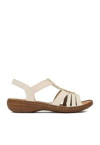 Rieker Sandały CEO-60806-80 Écru. Materiał: skóra #1