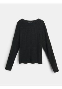 Sinsay - Sweter w prążki - czarny. Kolor: czarny. Wzór: prążki