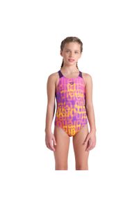 Strój Kąpielowy Arena Dziewczęcy Multi Colours Swimsuit V Back. Kolor: fioletowy. Materiał: materiał #1