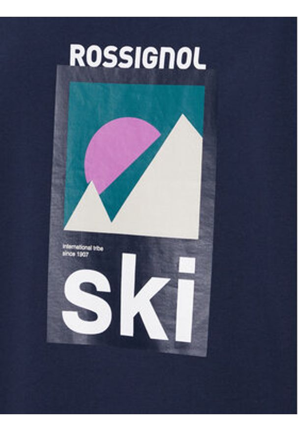 Rossignol Bluza Waterfall RLOMS02 Granatowy Regular Fit. Kolor: niebieski. Materiał: bawełna