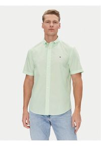 TOMMY HILFIGER - Tommy Hilfiger Koszula MW0MW37584 Zielony Regular Fit. Kolor: zielony. Materiał: bawełna
