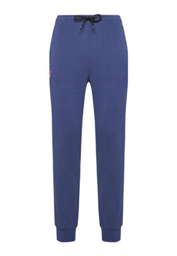 K-Way Spodnie dresowe Bishop K31313W Granatowy Slim Fit. Kolor: niebieski. Materiał: bawełna