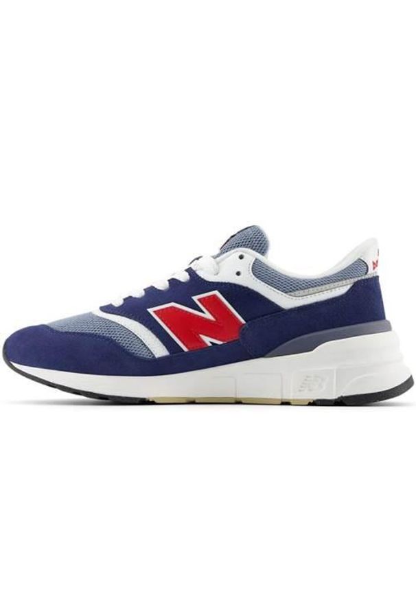 Buty do chodzenia męskie New Balance U997REA. Zapięcie: sznurówki. Kolor: niebieski. Materiał: skóra, tkanina, materiał. Szerokość cholewki: normalna. Sport: turystyka piesza