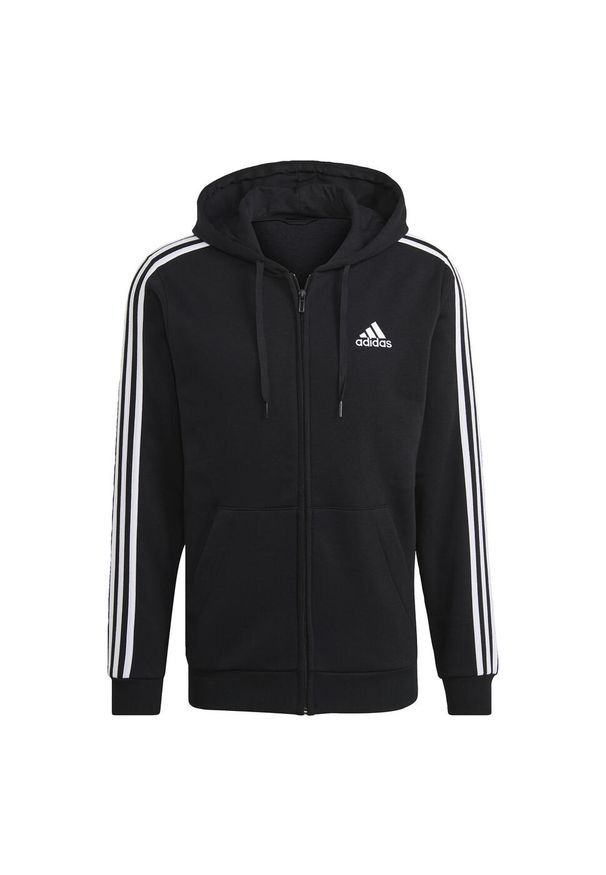 Adidas - Bluza męska adidas Essentials Full-Zip Hoodie. Kolor: czarny. Materiał: polar. Sport: fitness
