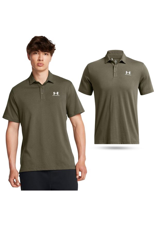 Koszulka polo męska Under Armour UA Icon. Typ kołnierza: polo. Kolor: zielony. Styl: sportowy