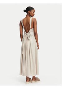Max Mara Beachwear Sukienka codzienna 2616221039650 Beżowy Regular Fit. Okazja: na co dzień. Kolor: beżowy. Materiał: bawełna. Typ sukienki: proste. Styl: casual #4