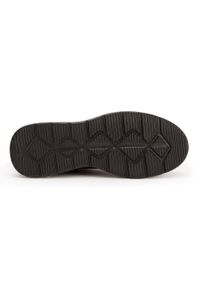 Wittchen - Męskie sneakersy skórzane z poduszką powietrzną czarne. Nosek buta: okrągły. Kolor: czarny. Materiał: skóra. Obcas: na koturnie #9