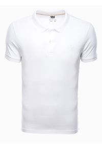 Ombre Clothing - Zestaw koszulek męskich polo z dzianiny pique 3-pak - mix V1 Z28 - XXL. Typ kołnierza: polo. Kolor: czerwony. Materiał: dzianina. Wzór: haft