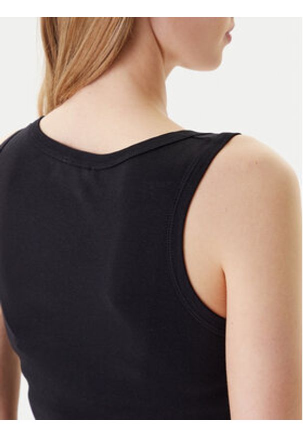 United Colors of Benetton - United Colors Of Benetton Top 3GA2DH010 Czarny Slim Fit. Kolor: czarny. Materiał: bawełna