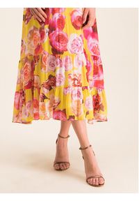 Pinko Sukienka letnia 20201 BLK01 1G14KD 7932 Kolorowy Regular Fit. Materiał: syntetyk. Wzór: kolorowy. Sezon: lato #4