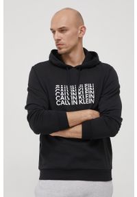Calvin Klein Performance bluza męska kolor czarny z kapturem z nadrukiem. Okazja: na co dzień. Typ kołnierza: kaptur. Kolor: czarny. Wzór: nadruk. Styl: casual #3
