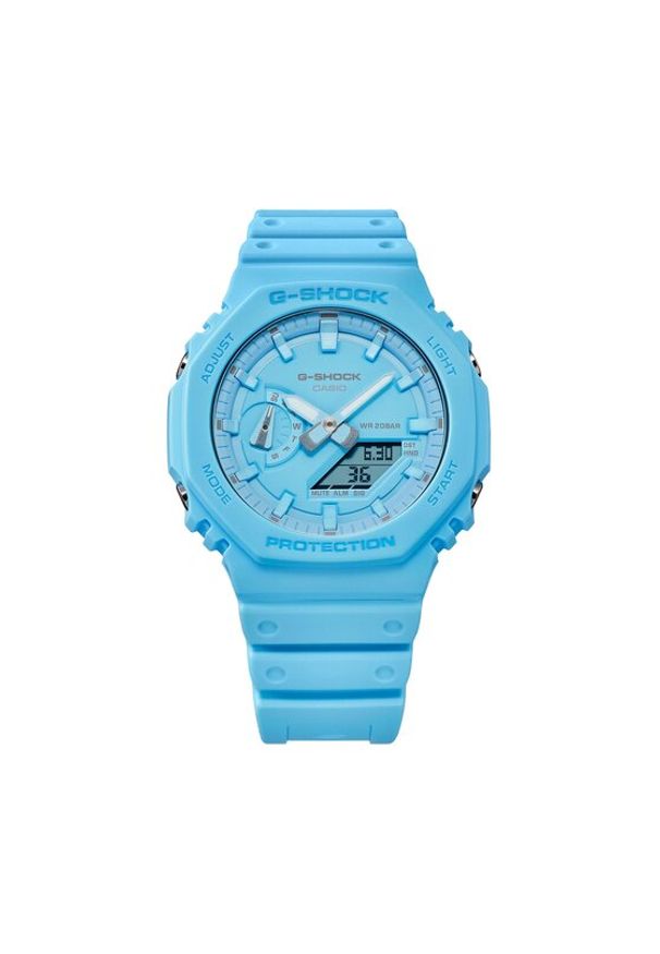 G-Shock Zegarek GA-2100-2A2ER Niebieski. Kolor: niebieski. Materiał: syntetyk