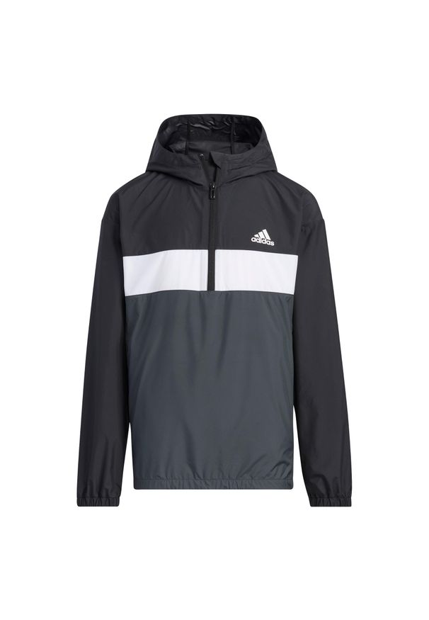 Adidas - Bluza Woven Kids. Kolor: czarny. Materiał: materiał