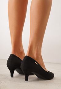 Renee - Czarne Czółenka Appyle. Zapięcie: bez zapięcia. Kolor: czarny. Wzór: bez wzorów, jednolity. Obcas: na szpilce. Styl: elegancki #4