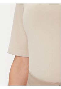 Max Mara Leisure T-Shirt Tahiti 2426366047600 Beżowy Regular Fit. Kolor: beżowy. Materiał: syntetyk, wiskoza