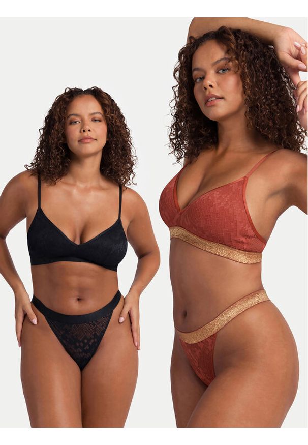 Dorina Komplet biustonoszy braletek Vera FXBR0023ME028 Kolorowy. Materiał: syntetyk. Wzór: kolorowy
