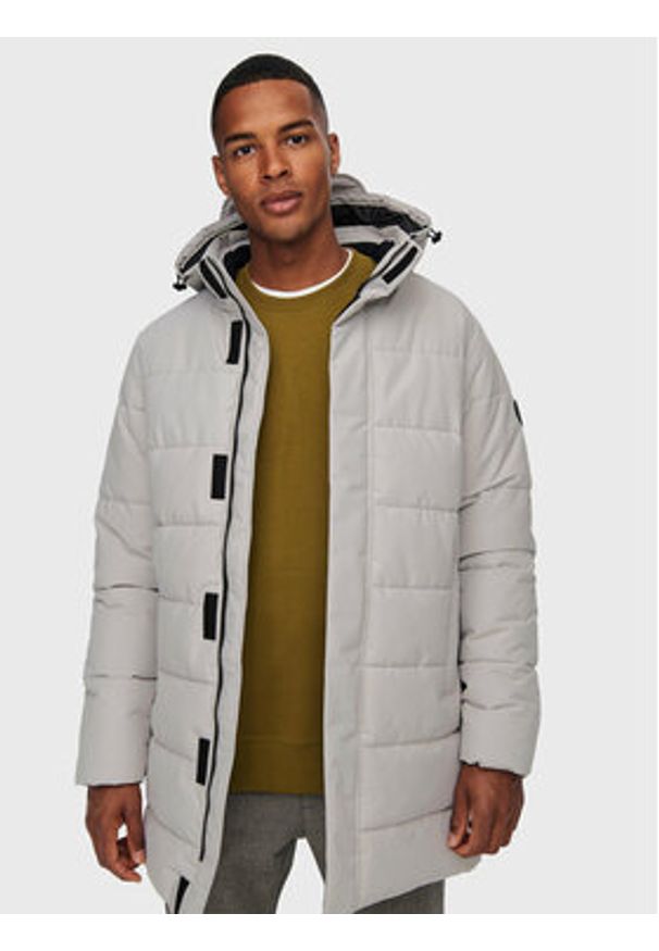 Only & Sons Kurtka zimowa Carl Long 22020156 Szary Regular Fit. Kolor: szary. Materiał: syntetyk. Sezon: zima