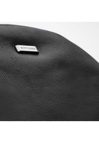 Wittchen - Plecak na laptopa 17” skórzany czarna. Kolor: czarny. Materiał: skóra. Styl: casual, elegancki