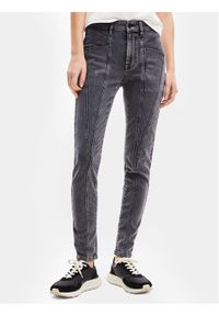 Desigual Jeansy 23WWDD91 Szary Slim Fit. Kolor: szary