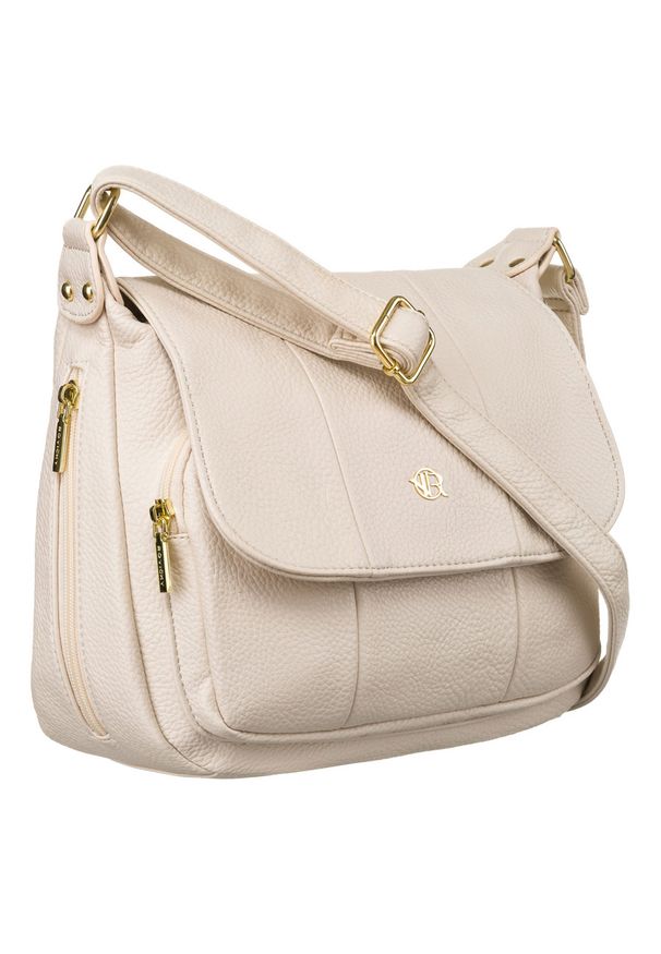 ROVICKY - Listonoszka beżowa Rovicky R-KP-13-A19. Kolor: beżowy. Styl: casual, klasyczny. Rodzaj torebki: na ramię