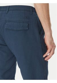 La Martina Szorty materiałowe Vics MAB004 TL147 Granatowy Regular Fit. Kolor: niebieski. Materiał: len, bawełna #4