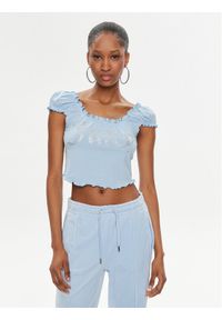 Juicy Couture Bluzka Brodie JCWCT23309 Błękitny Regular Fit. Kolor: niebieski. Materiał: bawełna