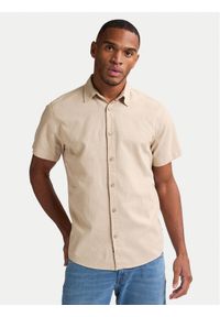 Petrol Industries Koszula M-1050-SIS414 Beżowy Regular Fit. Kolor: beżowy. Materiał: bawełna #1