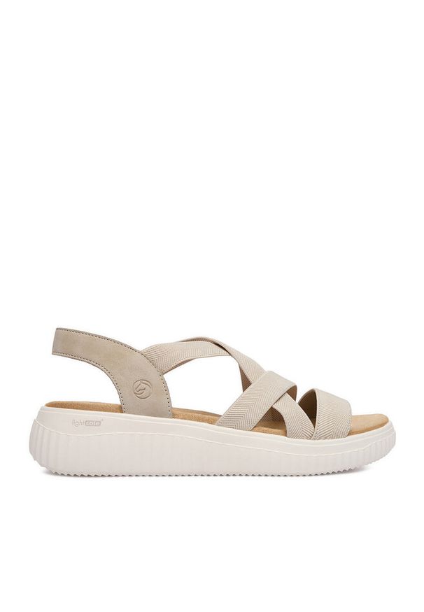 Sandały Remonte. Kolor: beżowy