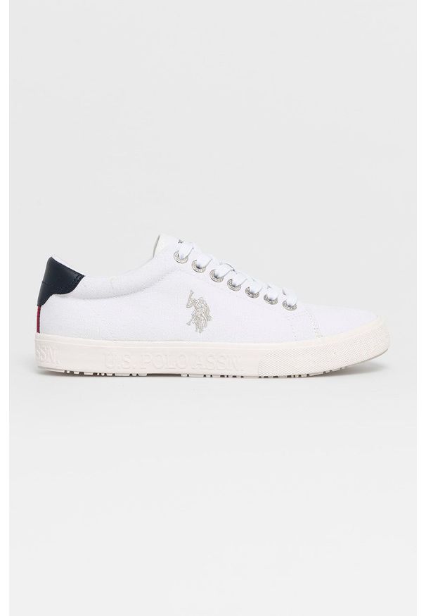 U.S. Polo Assn. - Tenisówki. Nosek buta: okrągły. Zapięcie: sznurówki. Kolor: biały. Materiał: guma