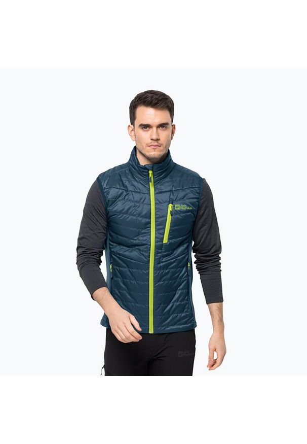 Bezrękawnik turystyczny męski Jack Wolfskin Routeburn Pro Ins. Kolor: niebieski. Długość rękawa: bez rękawów. Sport: turystyka piesza