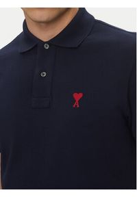 AMI PARIS Polo BFUPL001.760 Granatowy Regular Fit. Typ kołnierza: polo. Kolor: niebieski. Materiał: bawełna #5