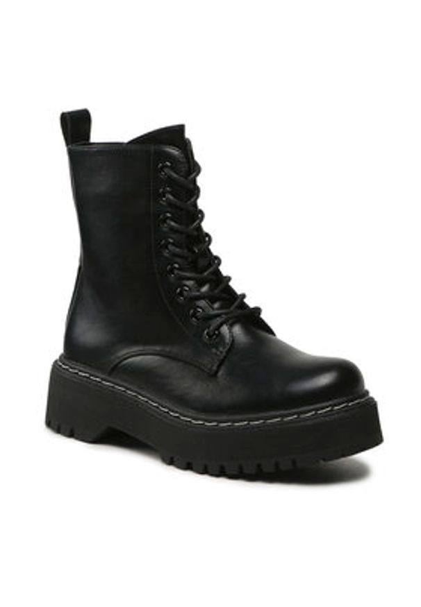 Jenny Fairy Trapery WS5207-24A Czarny. Kolor: czarny. Materiał: skóra