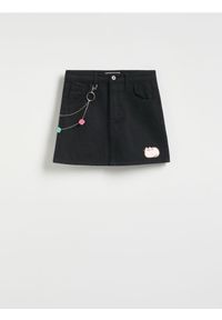 Reserved - Spódniczka z łańcuszkiem Pusheen - czarny. Kolor: czarny. Materiał: bawełna, jeans #1