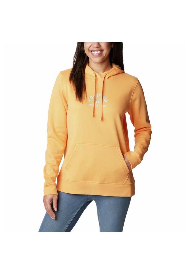 columbia - Bluza Turystyczna z kapturem Damska Columbia Trek Graphic Hoodie. Typ kołnierza: kaptur. Kolor: pomarańczowy