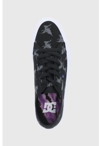 DC Tenisówki męskie kolor czarny. Nosek buta: okrągły. Zapięcie: sznurówki. Kolor: czarny. Materiał: materiał #3