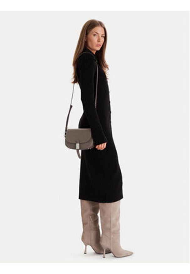 Pinko - PINKO Torebka Saddle Mini PE PLTT 103831 A1ZX Szary. Kolor: szary. Materiał: skórzane