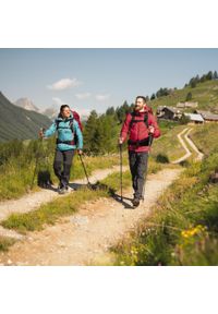 FORCLAZ - Kurtka trekkingowa damska zimowa Forclaz MT100 - 5°C. Kolor: niebieski. Materiał: syntetyk, materiał, tkanina, poliester, poliamid. Sezon: zima