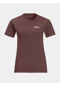 Jack Wolfskin T-Shirt Essential T 1808352 Fioletowy Regular Fit. Kolor: fioletowy. Materiał: bawełna #3