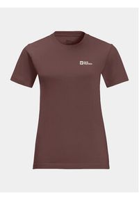 Jack Wolfskin T-Shirt Essential T 1808352 Fioletowy Regular Fit. Kolor: fioletowy. Materiał: bawełna