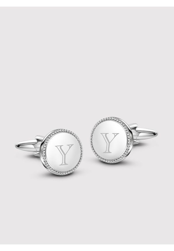 Pako Lorente - PAKO LORENTE – Srebrne spinki do mankietów. Kolor: srebrny