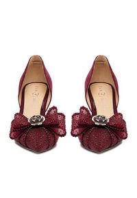 Eva Minge Szpilki EO-AVA-78096-202 Bordowy. Kolor: czerwony. Materiał: skóra, zamsz. Obcas: na szpilce #9