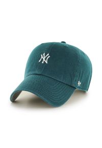 47 Brand - 47brand czapka New York Yankees kolor turkusowy z aplikacją. Kolor: turkusowy. Wzór: aplikacja