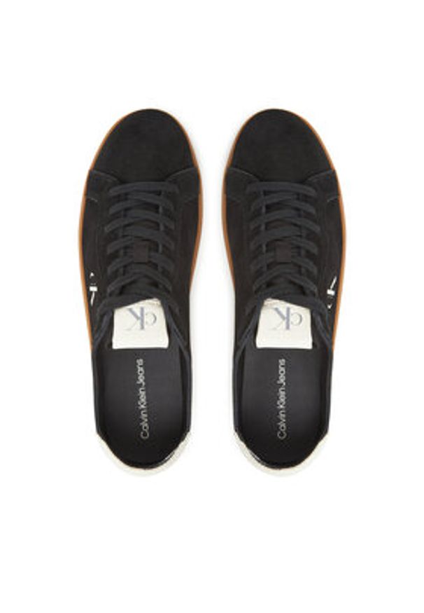 Calvin Klein Jeans Sneakersy Low Profile Cupsole Su YM0YM01321 Czarny. Kolor: czarny. Materiał: zamsz, skóra