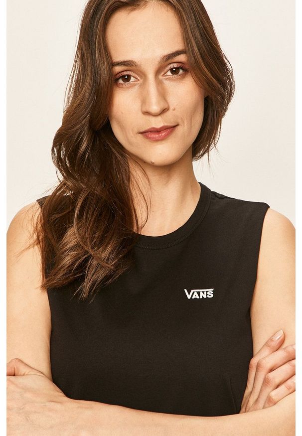 Vans - Top. Okazja: na co dzień. Kolor: czarny. Styl: casual