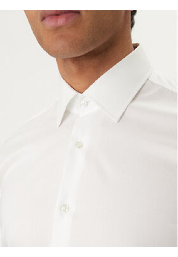 BOSS Koszula H-Hank 50560704 Biały Slim Fit. Kolor: biały. Materiał: bawełna